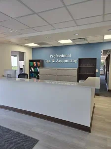Reception area for Professional Tax and Account Services location